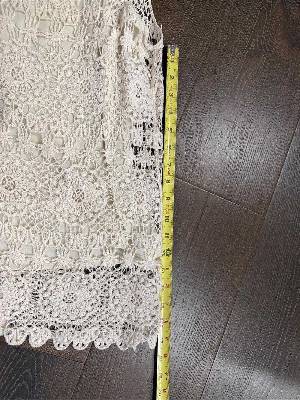 Adiva Cream Crochet Lace Tank Camisole - Picture 4 of 5